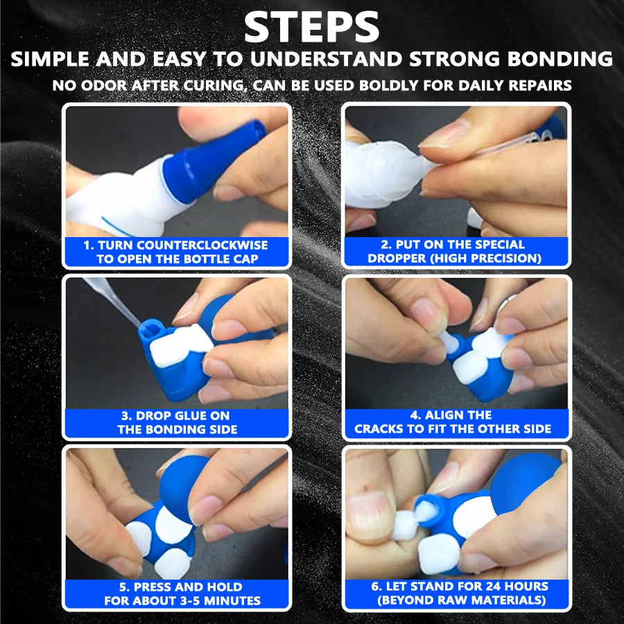 5Pcs Treehouse Handmade Special Glue, Fast Curing High Precision Long Dropper Transparent Adhesive for Model, DIY Crafts
