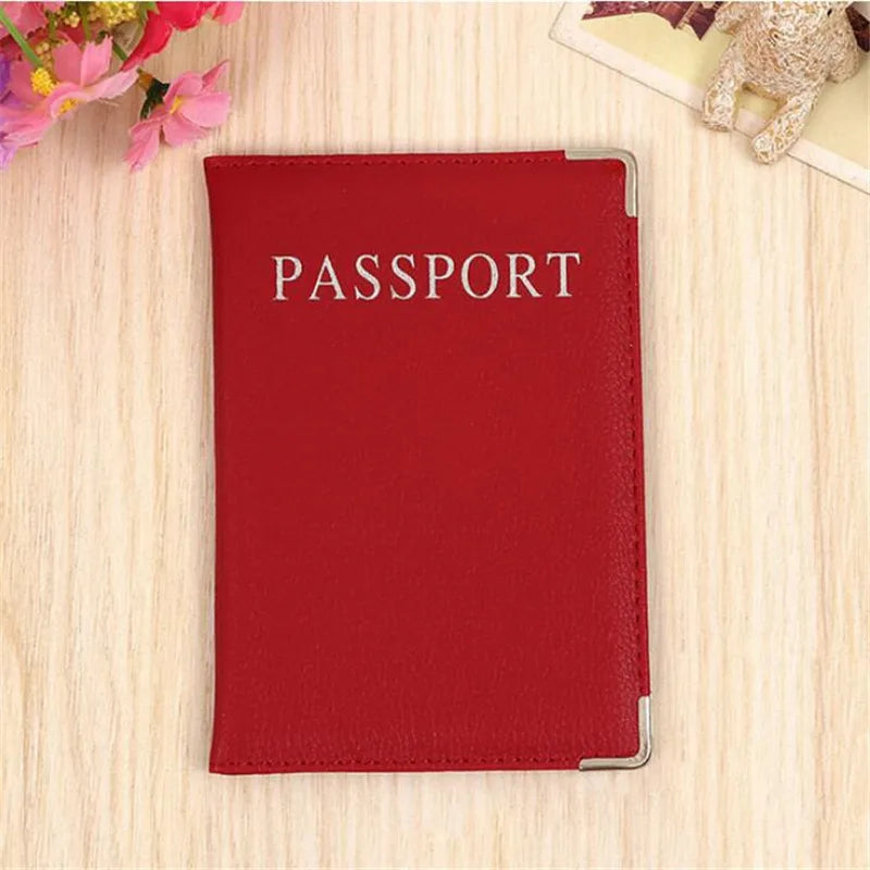 1PC Pink Travel Passport Cover Women Pu Leather Cute Holder Passport Case Lovely Girl Passport Bags Travel Covers for Men Unisex