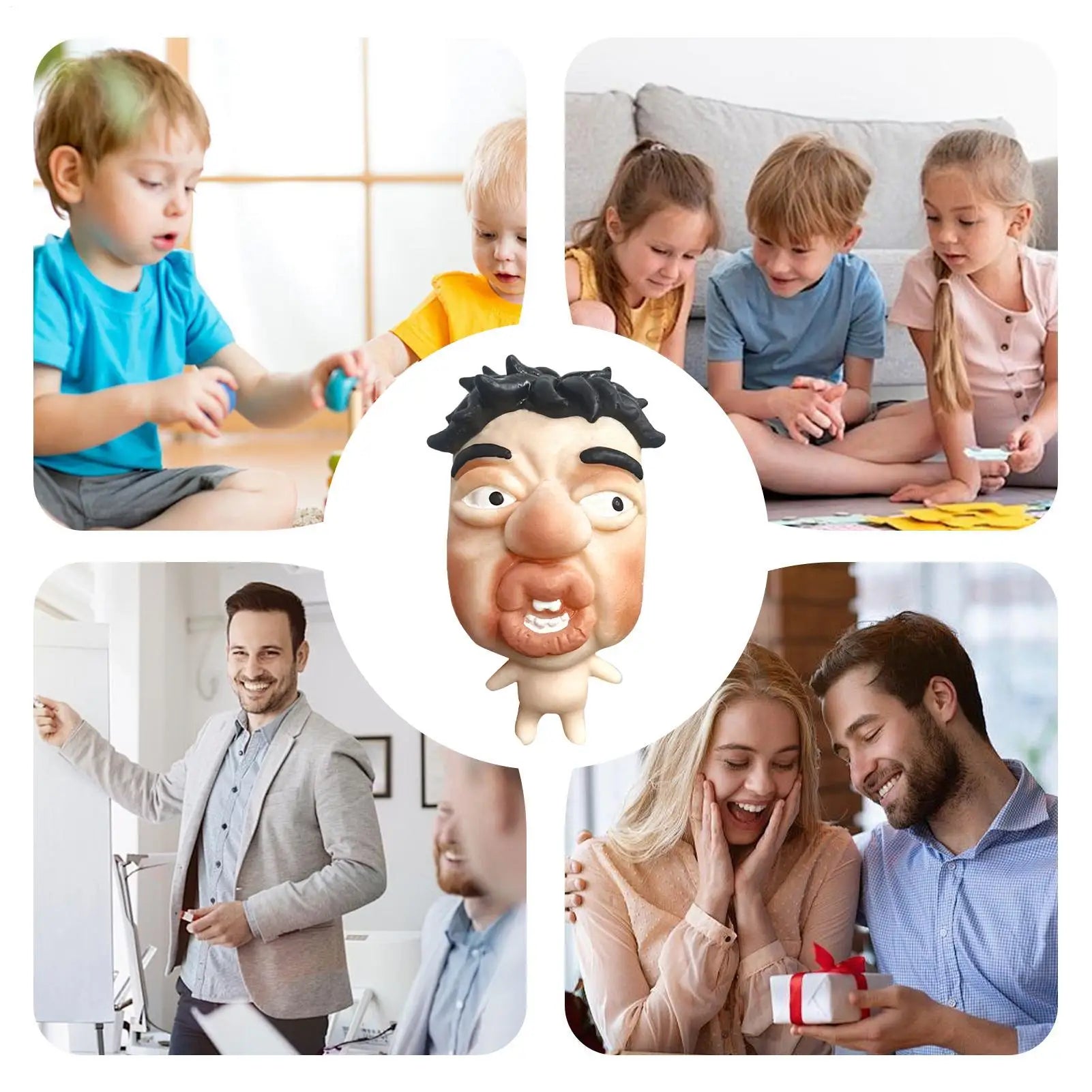 Face Pimple Popping Fidget Toy with Pigment Sensory Zit Picking Squeeze Fidgets Toys for Adults Birthday Novelty Funny Gag Gift