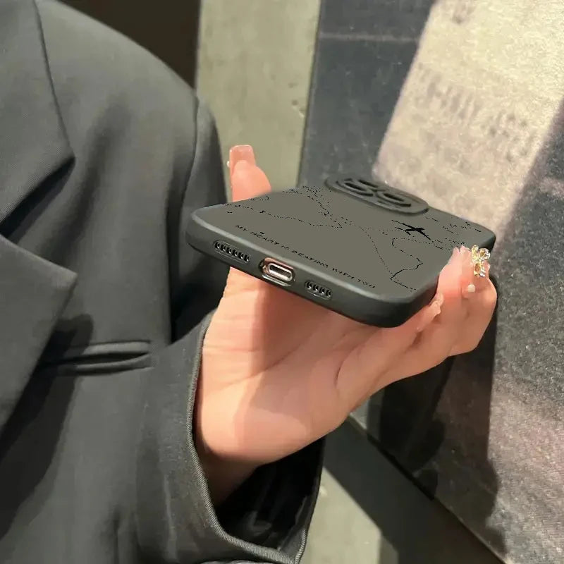Travel-nspired Airplane Route Design Case For Xiaomi Mi 11 Lite 5G 14 13T 13 12T 12X 12 11 Poco F6 F5 X6 X5 X3 M6 Pro Soft Cover