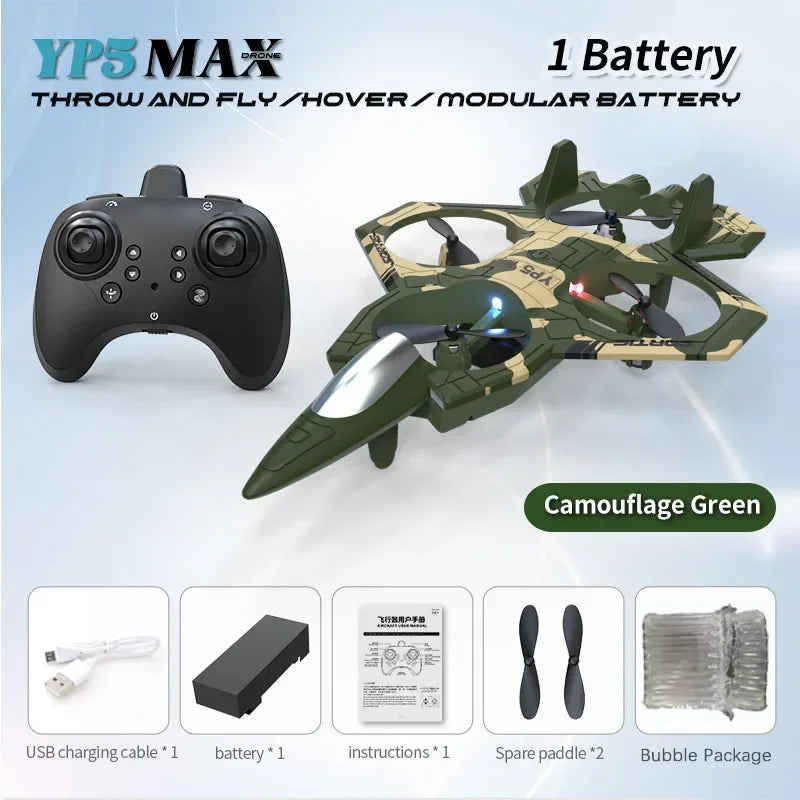 YP5MAX FPV Drone 4K HD Camera Screen Remote Control launch Hovering Circling Flight EPP Anti-Collision Easy Control Kid Toy Gift