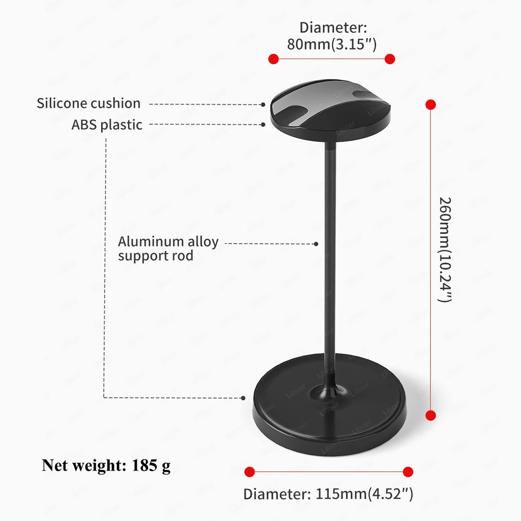 Stable Headphone Stand Universal Desktop Support Gaming Headset Holder Aluminuim ABS Plastic Black White Rack Earphone Stand