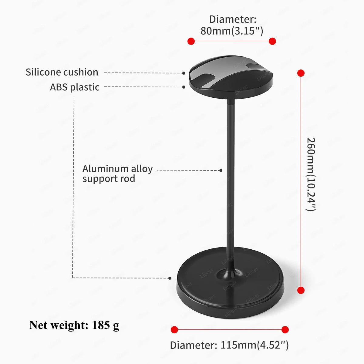 Stable Headphone Stand Universal Desktop Support Gaming Headset Holder Aluminuim ABS Plastic Black White Rack Earphone Stand