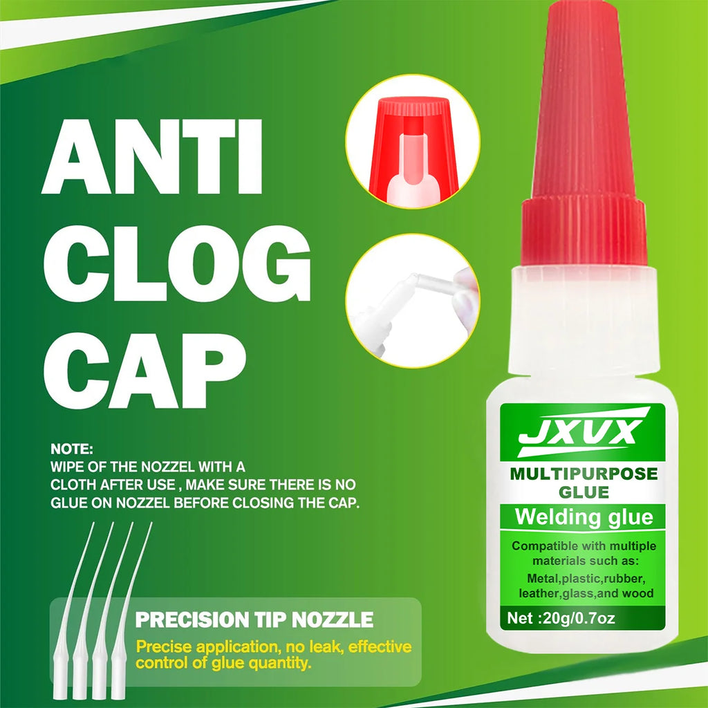 JXVX 20 g High Strength Oily glue for welding-Powerful Instant glue Universal Superglue for Resin, ceramics, Metal and glass