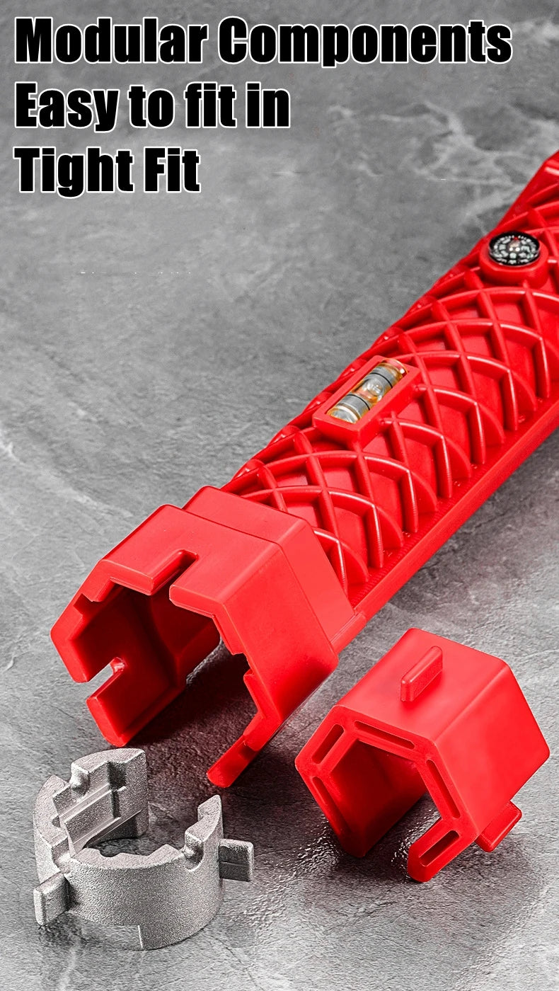 Sink Faucet Wrench Plumbing Repair Tool Handle Double Head Wrench Spanner Tool Installer Ratchet Wrench Set for Bathroom