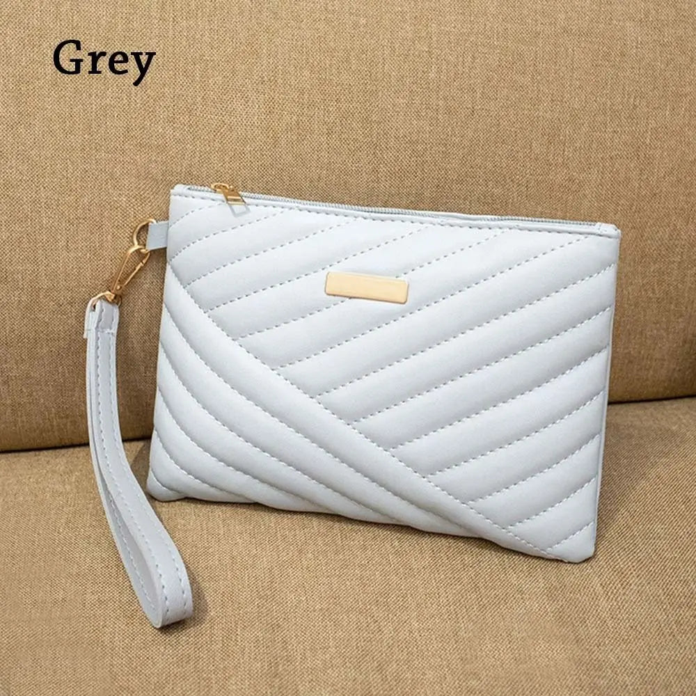 Stylish Women Wristlet Bag Women Leather Envelope Design Bag Shopping Traveling Portable Small Purse Clutch Wallet