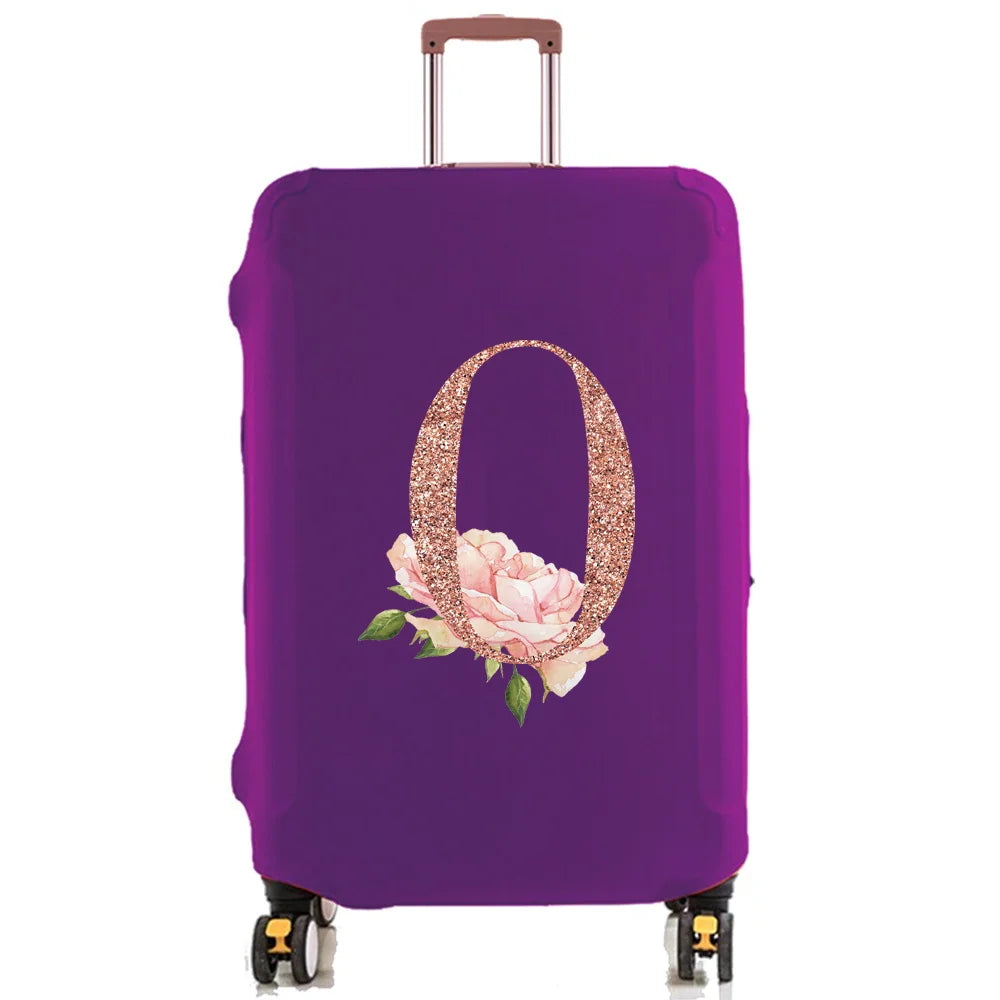 For 18-32 Inch Luggage Cover Suitcase Protector Travel Accessories Unlimited Rose Gold Stretch Fabric Dust Cover Trolley Case