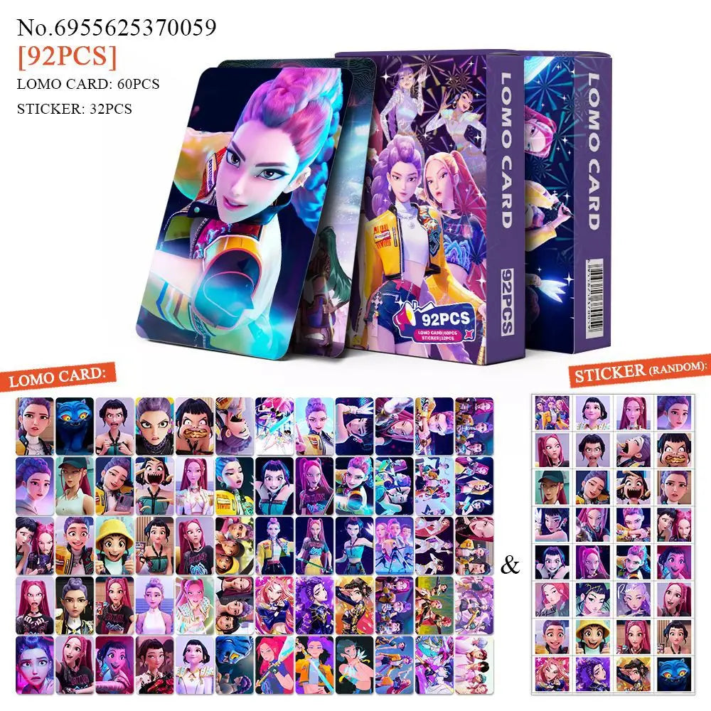 30-92Pcs/Set Anime Card Lomo Card Mini Sticker Print Pictures Postcard Games Card Fans Collection Cards Gifts