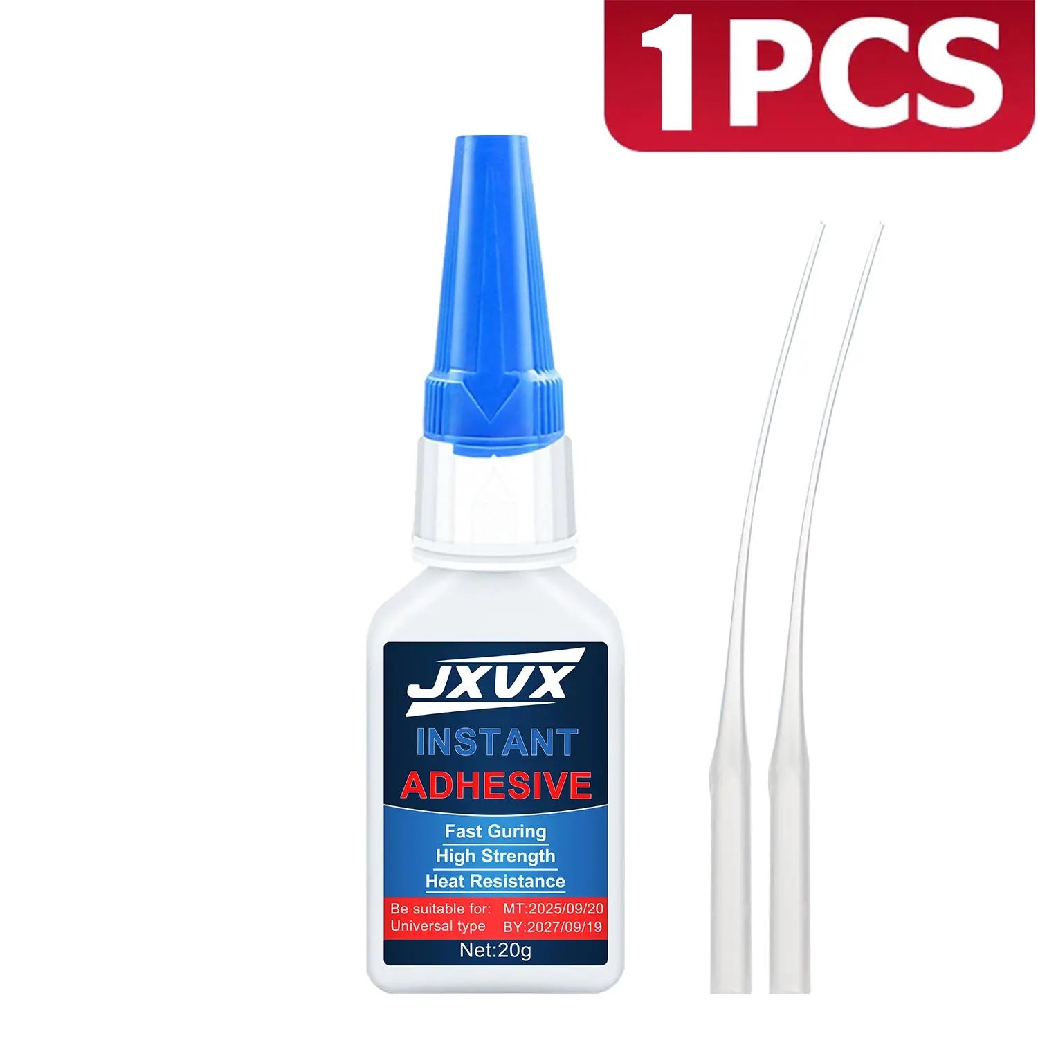 New 495 Multi-Purpose Super Glue Original Cyanoacrylate Adhesive 5-second quick-dry Instant Fast Adhesive Rubber Wood Glass Stronger All Bonding Glue 20g Includes precision dispenser 5PCS.