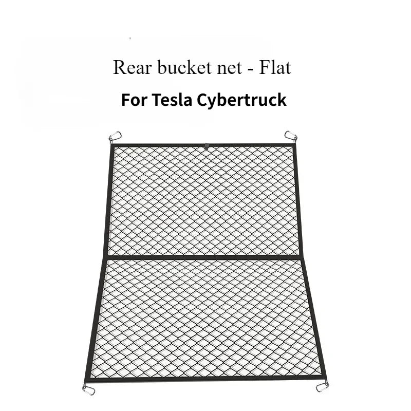 Elastic Net For Tesla Cybertruck Cyber Pickup Truck Back Bucket Box Outdoor Travel Luggage Net Fixed Decoration Car Accessories