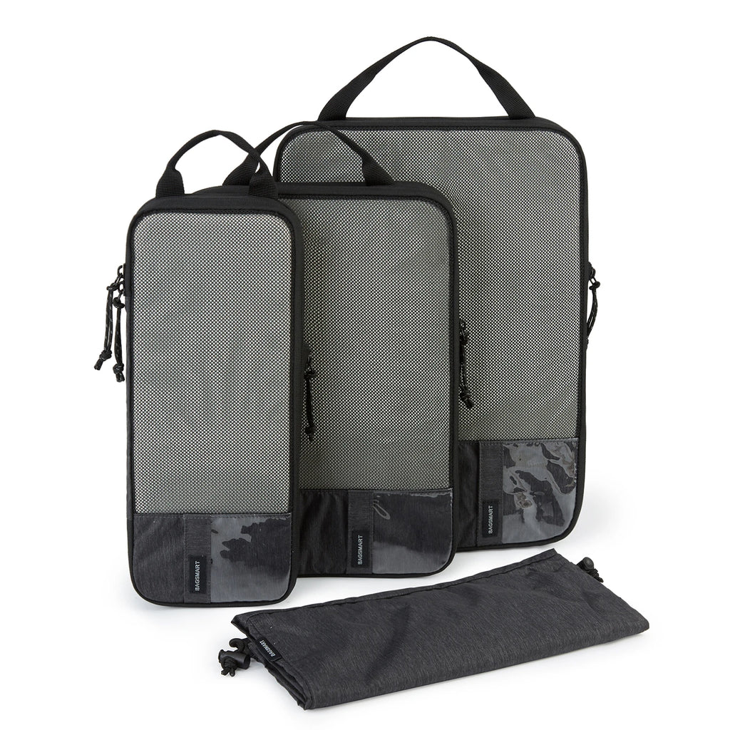 2-6 PCS Compression Packing Cubes BAGSMART Men Travel Expandable Luggage Organizer Carry on Luggage Packing Organizers for Women