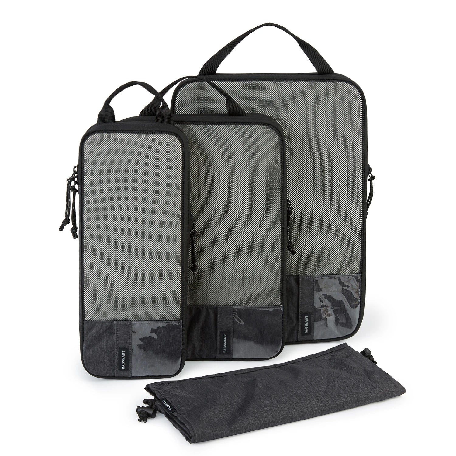 2-6 PCS Compression Packing Cubes BAGSMART Men Travel Expandable Luggage Organizer Carry on Luggage Packing Organizers for Women