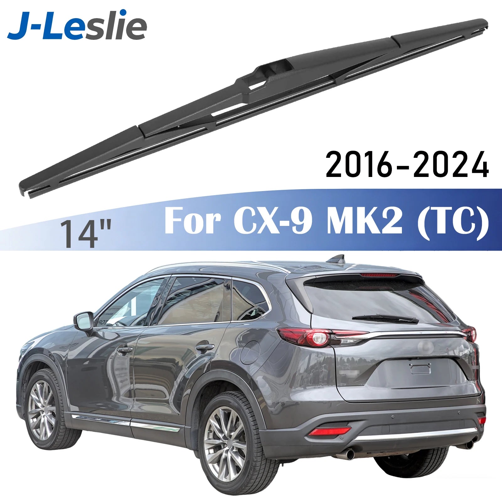 14" Rear Wiper Blade For Mazda CX-9 CX9 MK2 TC 2016-2024 Windshield Windscreen Wipers Washer Window Rain Brushes Accessories