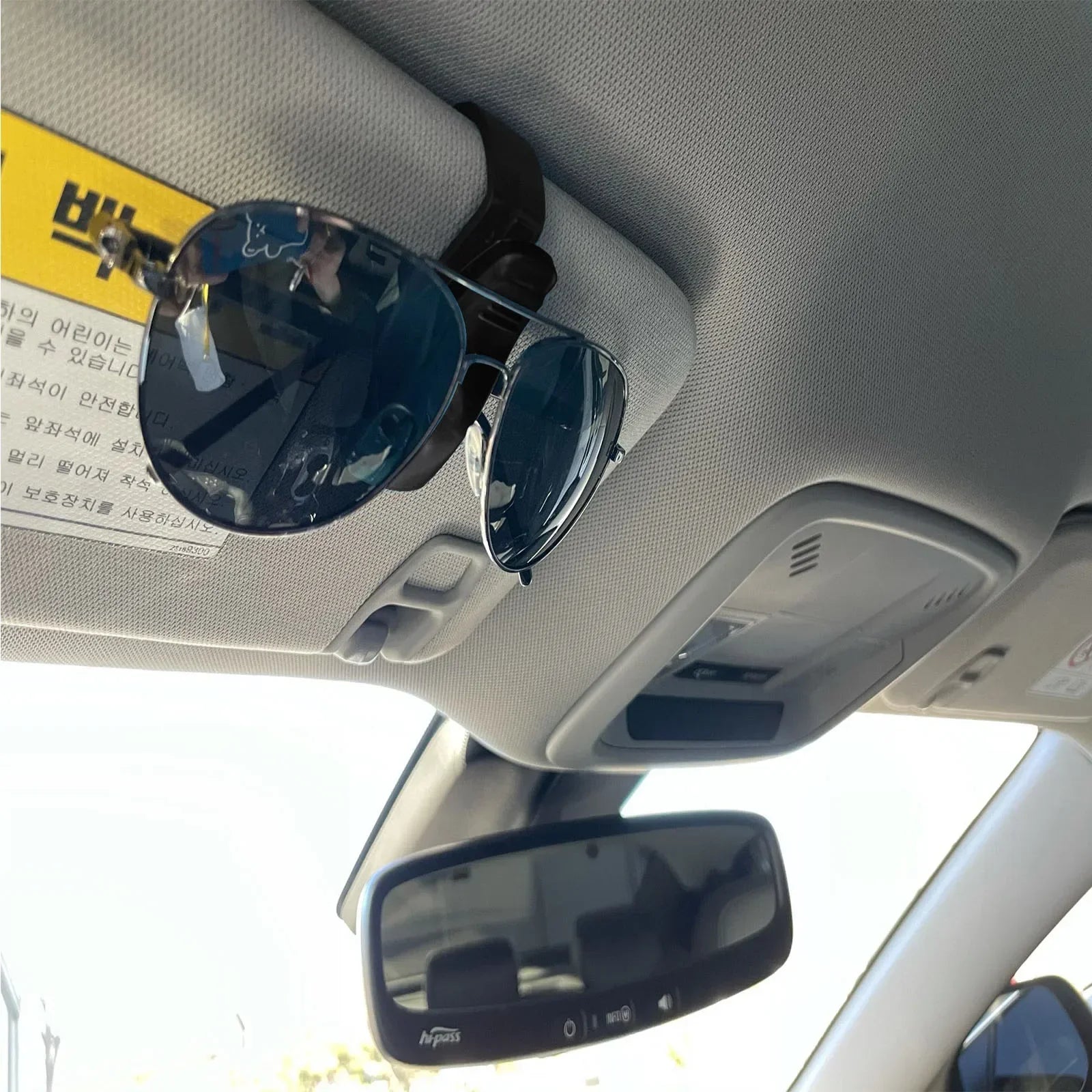 Car Glasses Case Universal Car Sun Visor Glasses Holder Sunglasses Clip Card Ticket Eyeglasses Holder Auto Interior Accessories