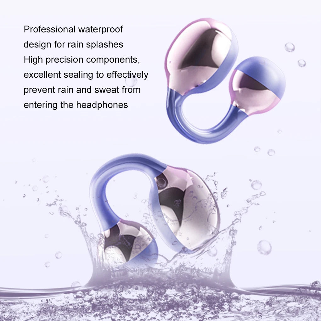 New Wireless Headphones Bluetooth Headset With Mic Handsfree Noise Canceling Earphones Clip Ear Music Sports Gaming Earplug
