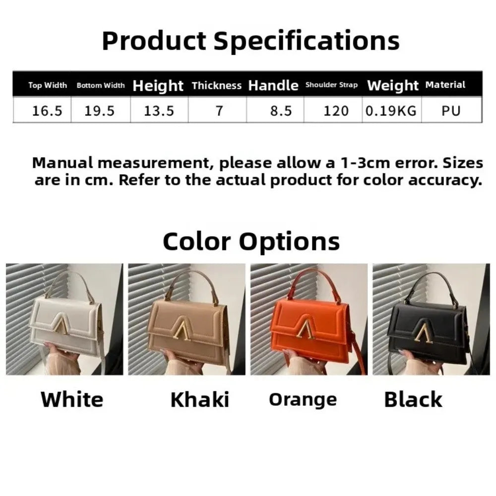 Casual Retro Shoulder Bag Candy Color Street Trend Crossbody Bag PU Material Large Capacity Ladies Handbag