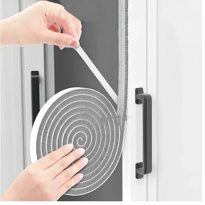 10M Brush Strip Self Adhesive Door Window Sealing Strip Home Door Window Sound Insulation Seal Film Door Swal Weather Strip