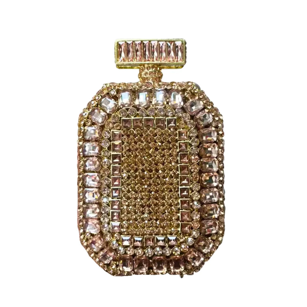 High Quality Luxury New Design Perfume Bottle Diamond Bag, Wedding Party Handbag, Evening Bag, Crystal Clutch