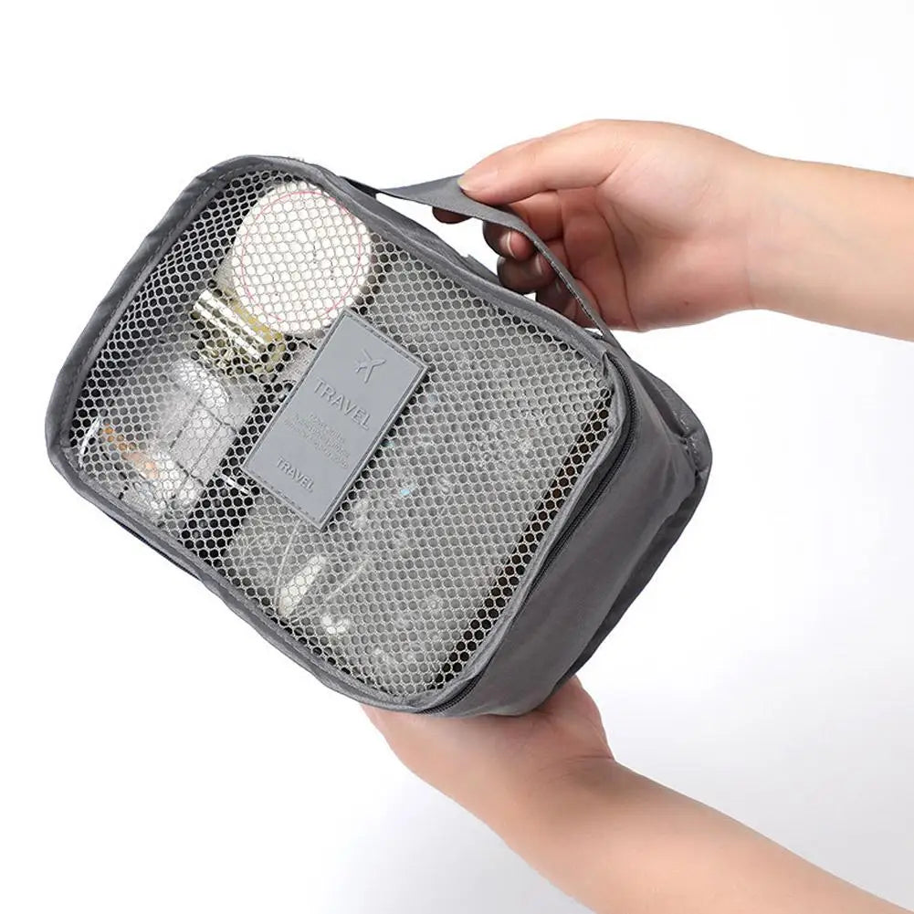 New 6Pcs Travel Clothes Storage Bags Set - Portable Luggage Organizer Suitcase Packing Cubes With Shoe Pouch
