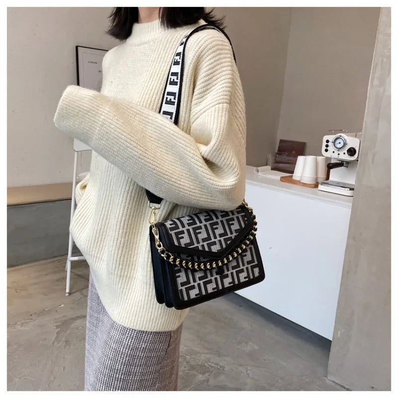 2026 Spring New Arrival: Retro Letter Print Crossbody Bag - Stylish Mini Shoulder Bag for Women