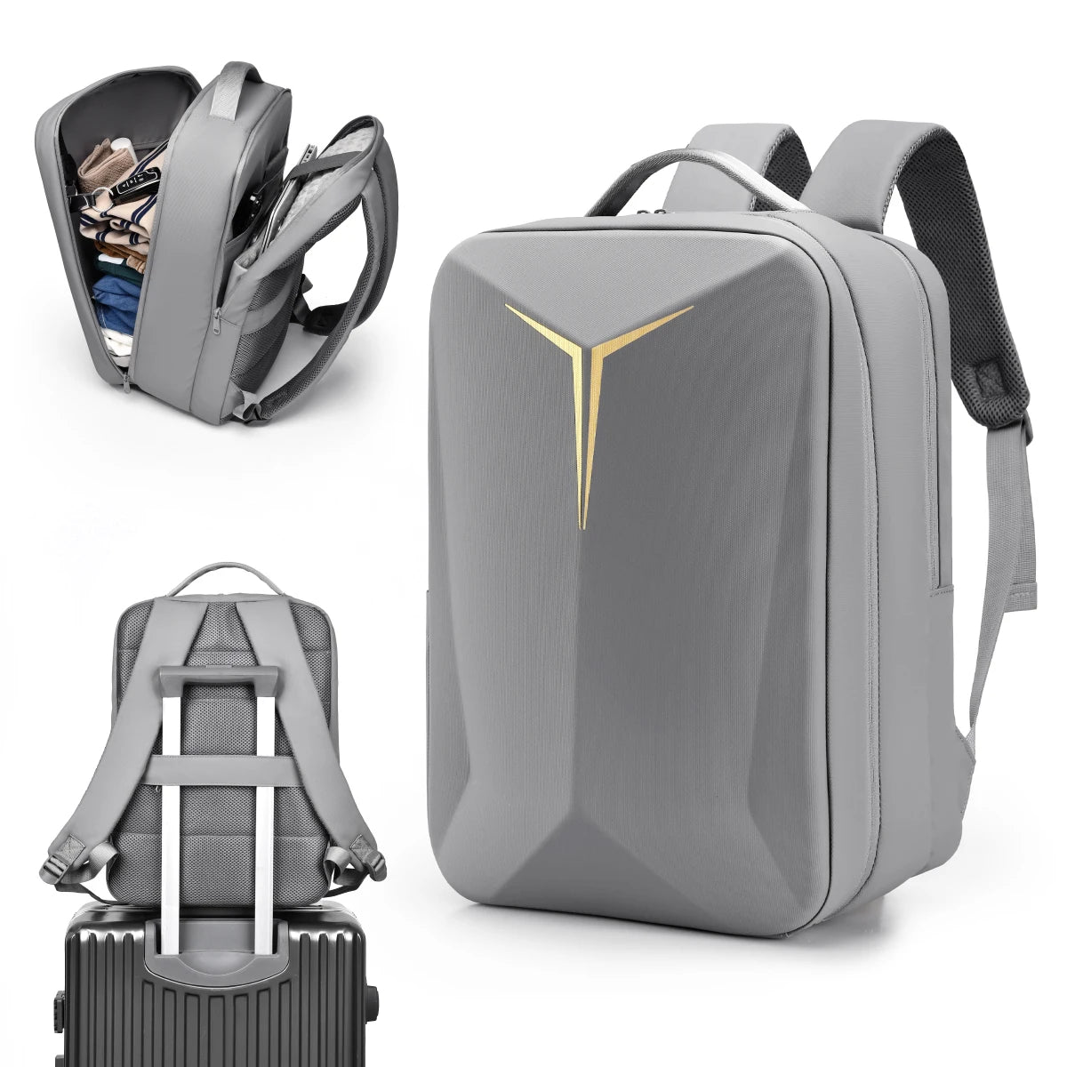 Hard-Shell Gaming Backpack, Cross-Border Fashion School Bag, Laptop Bag, Business Travel 18inch Laptop Bag, Commuting and Business Trip Travel Bag