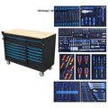Tool Sets Cart 12-Drawers Auto Repair 287Pcs OEM Tool Kits Garage Workshop Professional Drawer Cabinet EVA Foam Garage Tool Kits
