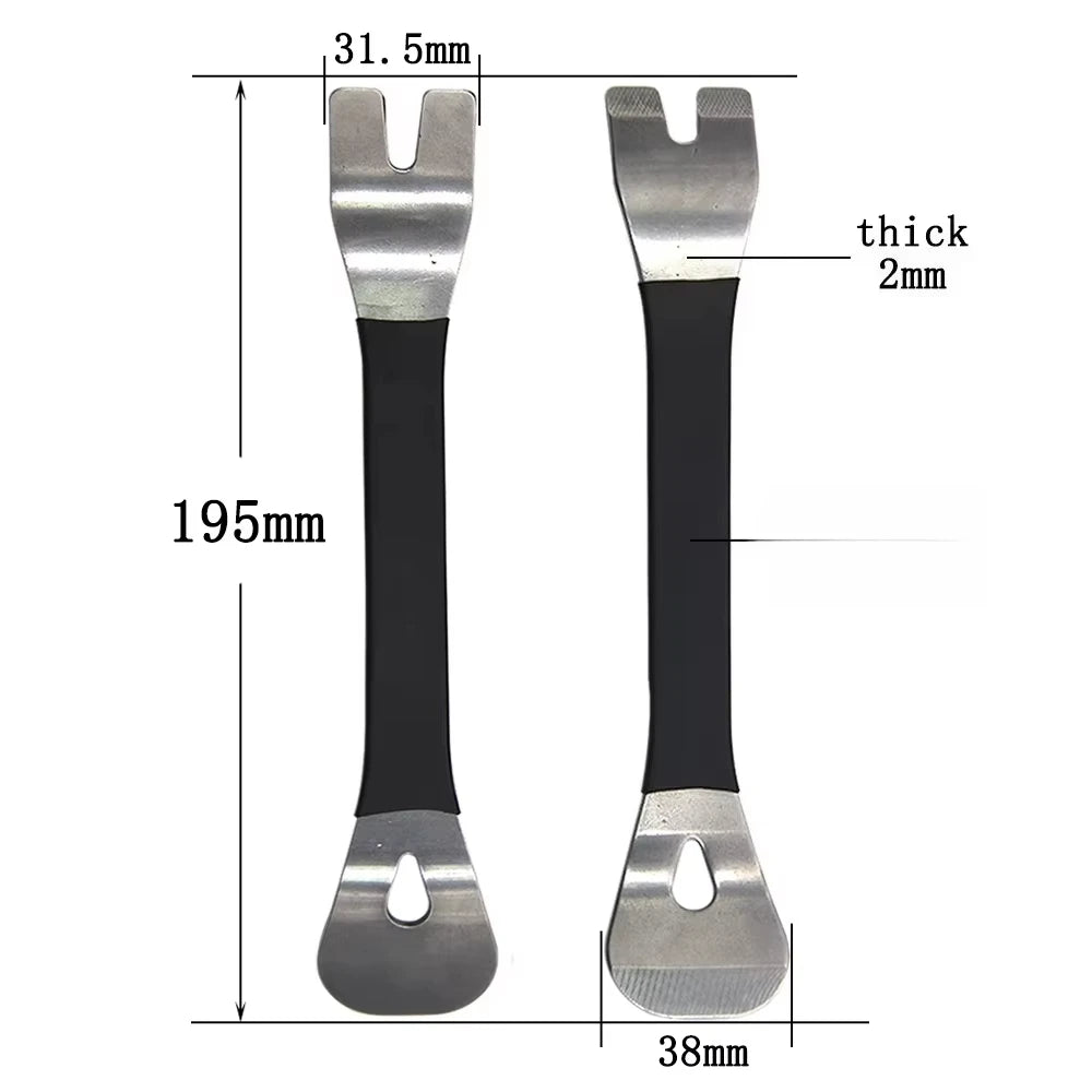 Stainless steel pry plate buckle driver for car modification removal of audio navigation center console interior door panel tool