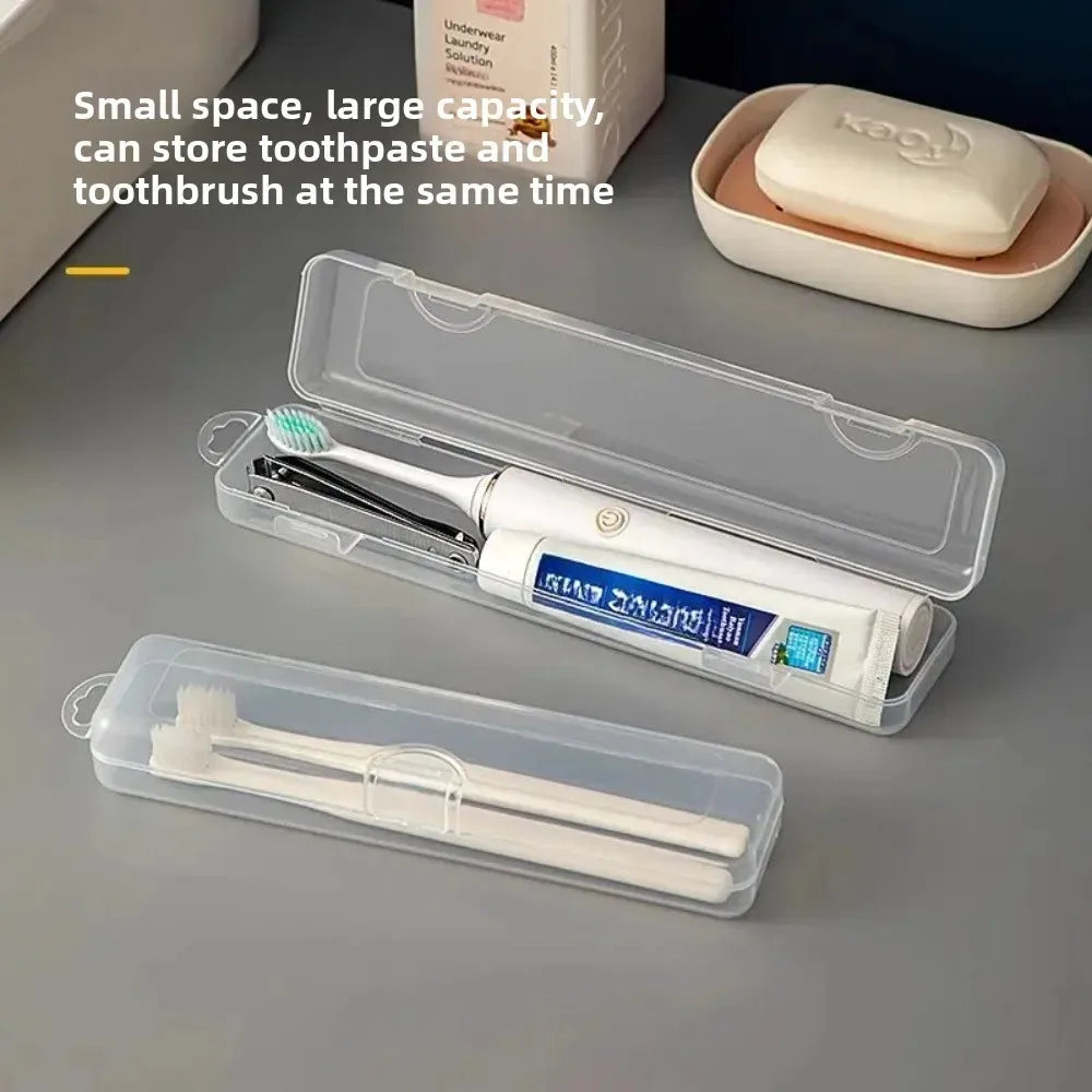 1/2/3PCS Portable Toothbrush Case Storage Organization Toothbrush Holder Transparent Travel Plastic Toothpaste Storage Box