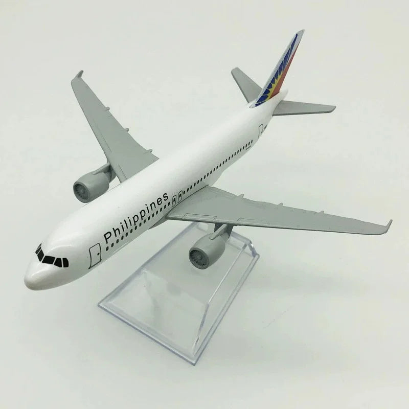 16cm airplane scale Western Philippines Airbus A320 Plane Model Simulation Alloy Finished Souvenir Collection Toy