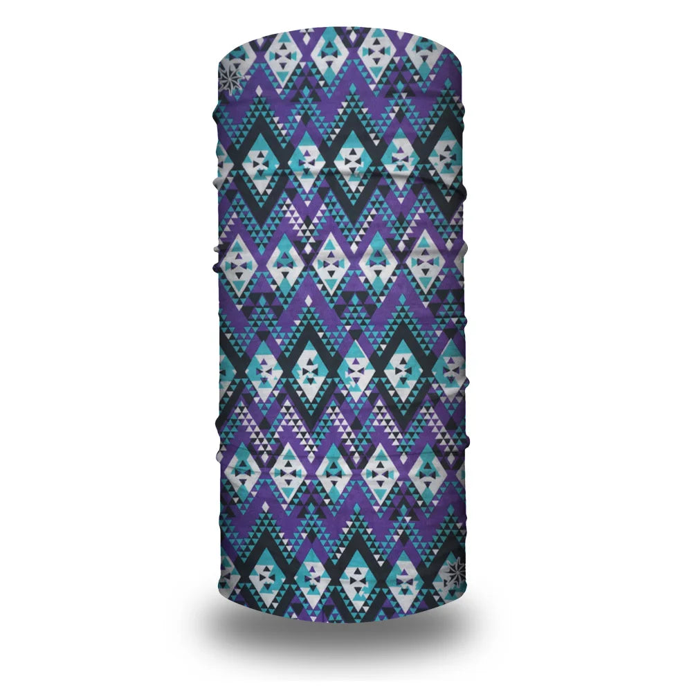 Seamless Geometric Tartan Bandana Hiking Headband for Women Men Striped Cycling Biking Tube Neck Gaiter Running Face Cover Snood