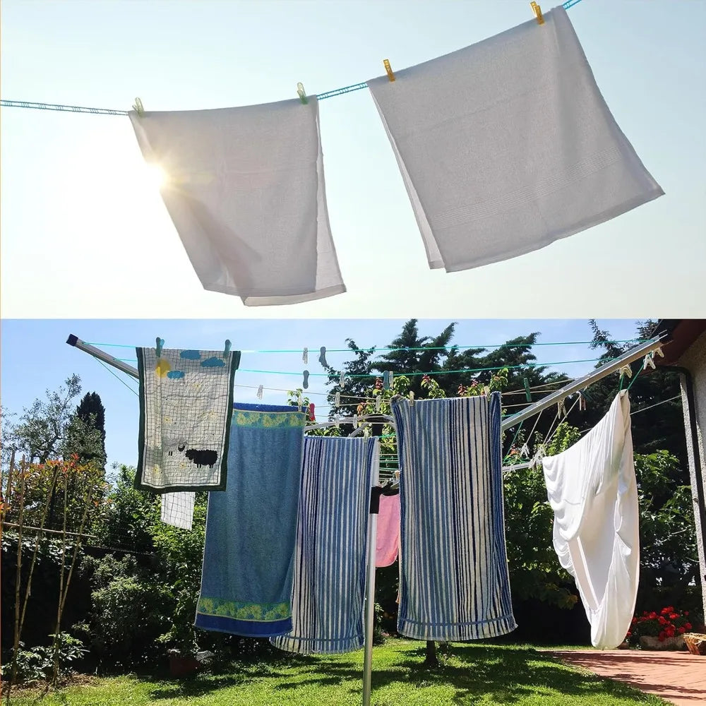 Windproof Clothesline 5M Plastic Non Slip Portable Clothesline Drying Rope for Travel Camping Outdoor Laundry Grey Clothes Line