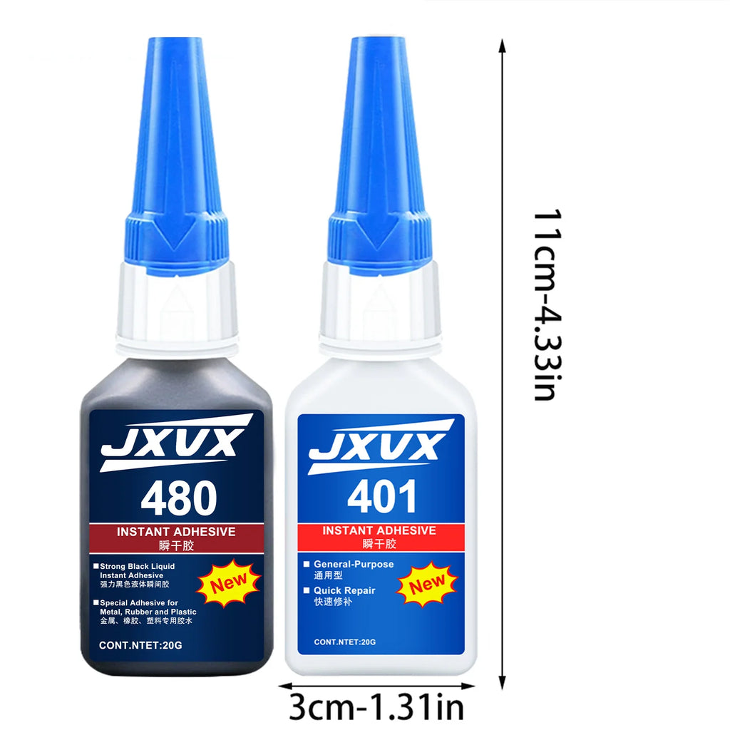 406/480 Medium Super Glue Pro Kit (0.7oz) – Strong, Fast, All-Purpose CA Glue (Cyanoacrylate Adhesive) – with Anti-Clog Cap, Precision Tips & Extra Nozzles for WHandmade, Quick Fixes & Hobby Models.