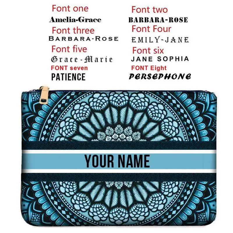 Canvas makeup bag WOMAN BAG Fashion Designer Party Clutch Personalized Custom Print Name Letter Beach Bag Travel Cosmetic Bag