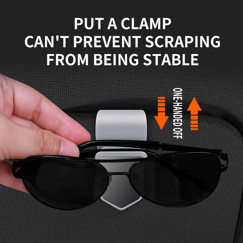 Car Interior Sun Visor Glasses Holder Sunglasses Case Car Clip Card Ticket Holder Mount Auto Sun Visor Glasses Clip Car storage