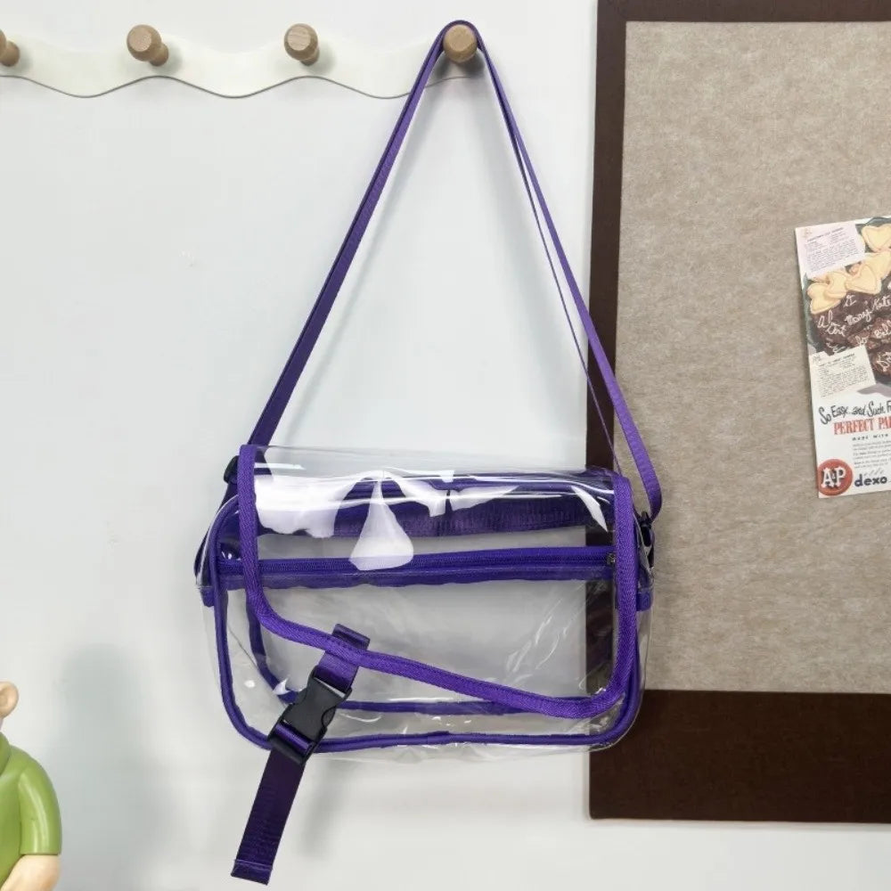 Fashion Transparent Crossbody Bag Versatile Large Capacity Shoulder Bag PVC Handbag