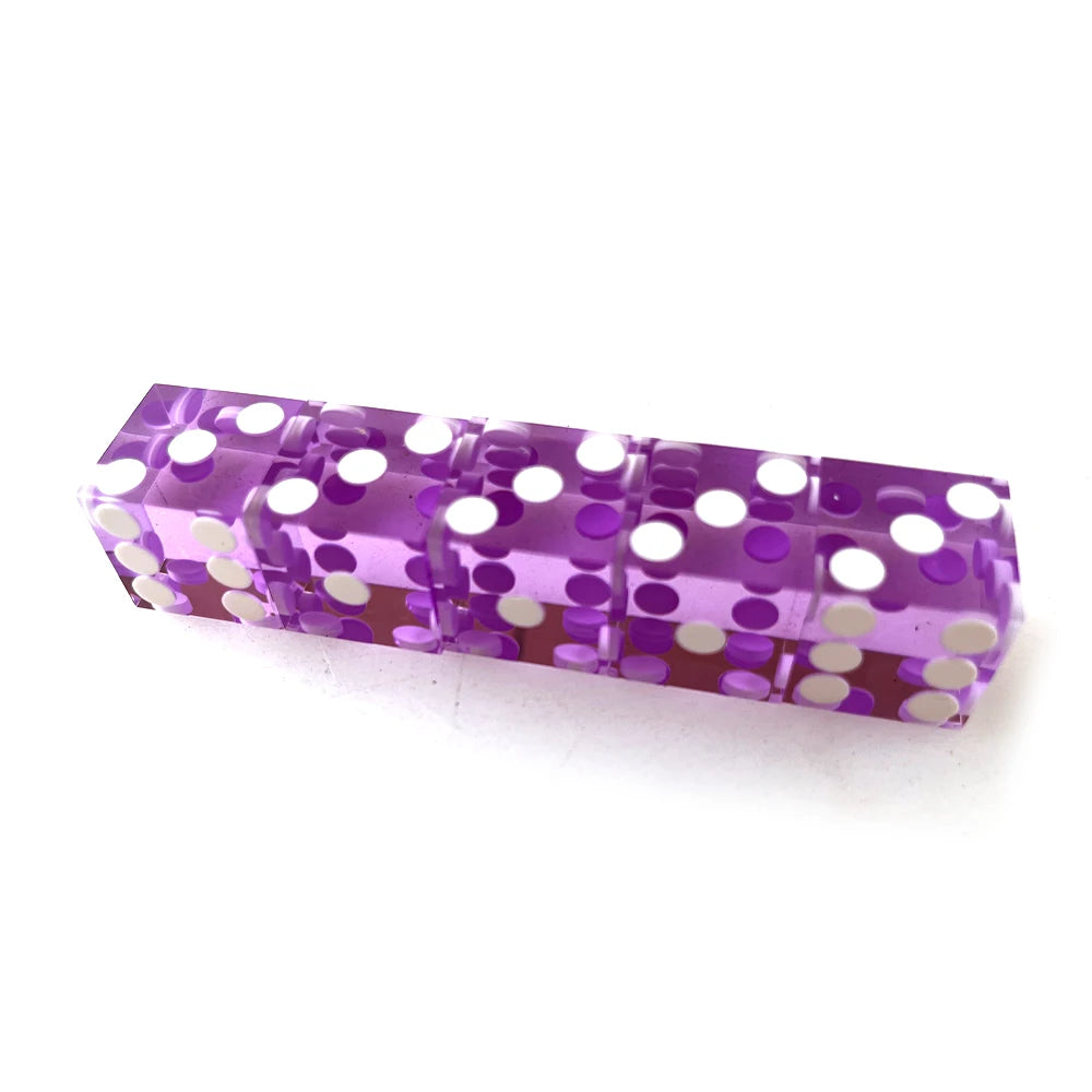 5pcs Precision Dice 19MM High-grade Acrylic TransparentSix Sided D6 Casino Sharp Straight Corners