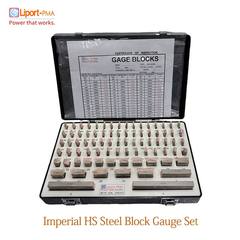 Imperial Block Gauge Set,English system Block Gauge set,36/81pcs,0/AS-1/AS-2 Grade,High Speed Steel Gage Block