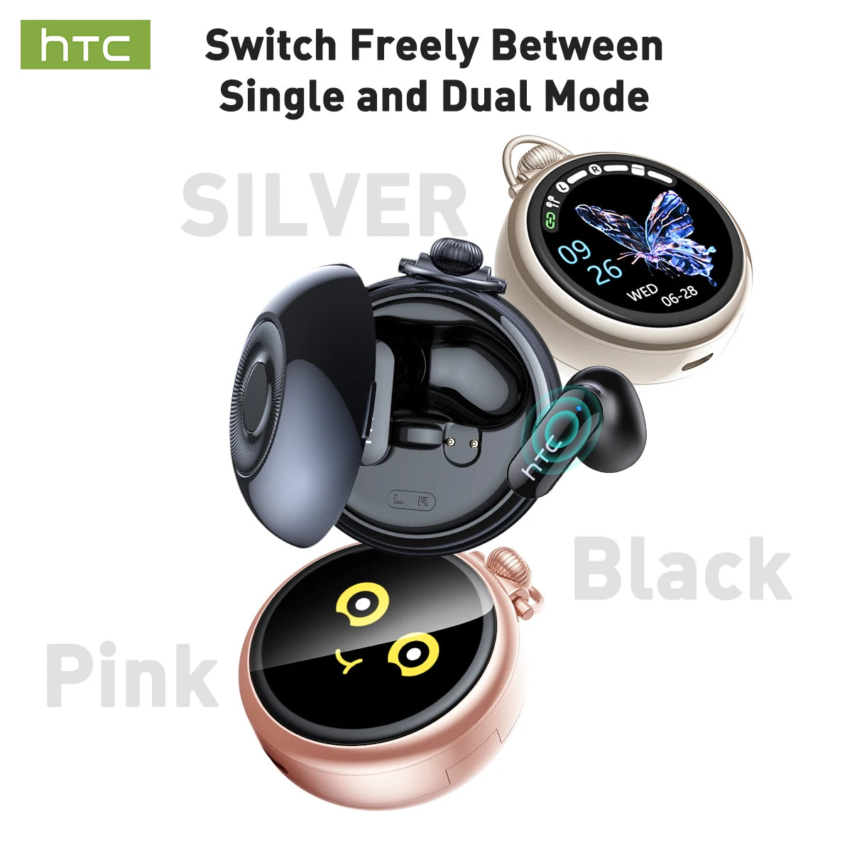 HTC NE71 True Wireless Earbuds Bluetooth 6.0 ANC Noise Cancelling IPX4 Waterproof 22H Playtime In-Ear Comfort Gaming Low Latency