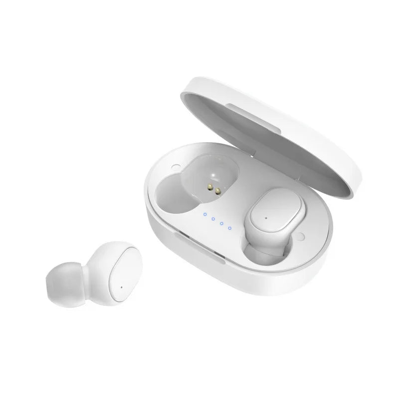 Bluetooth True Wireless Earbuds Rich Stereo Sound Integrated Mic Portable Charging Case Fitness Running Headset