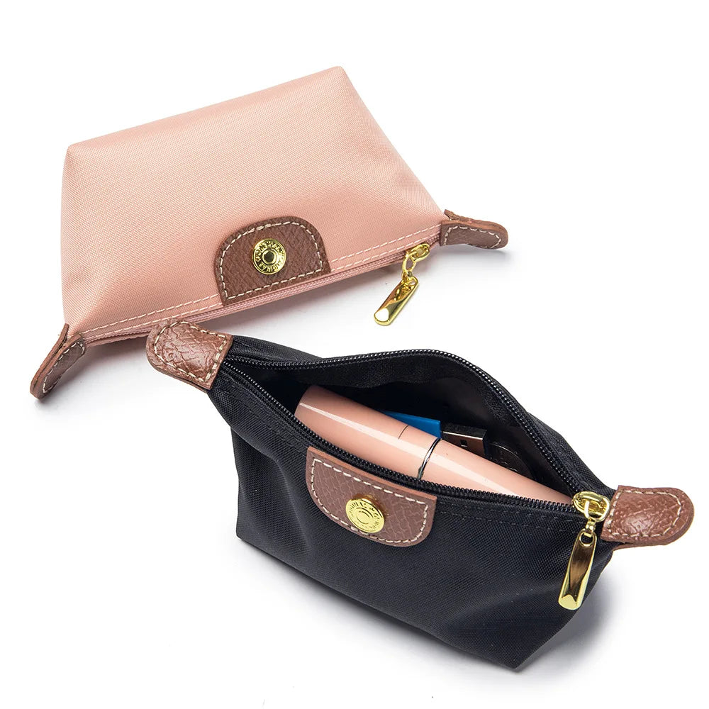Mini Dumpling Coin Purse Fashion Nylon Makeup Bag Lightweight Portable Lipstick Earphone Storage Case Ins Style Women's Wallet