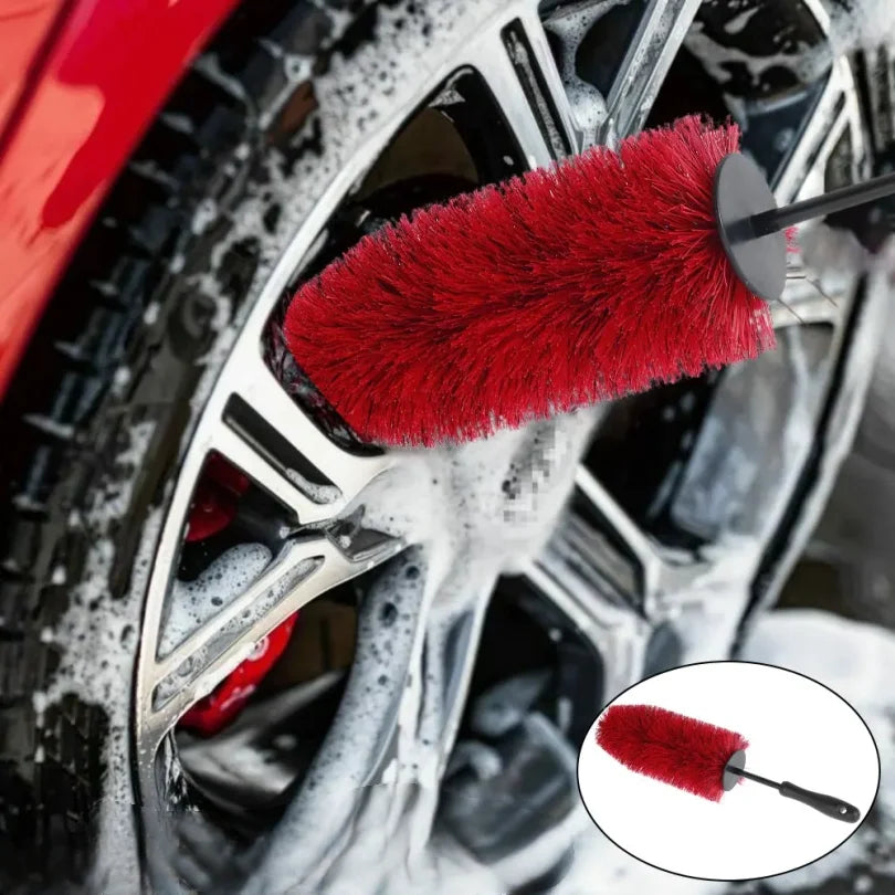 Car Wheel Brush Tire Cleaning Brush Rim Scrubber Soft Alloy Cleaner for Vehicle Tire Car Chassis Engine Washing Acce Clean Tool