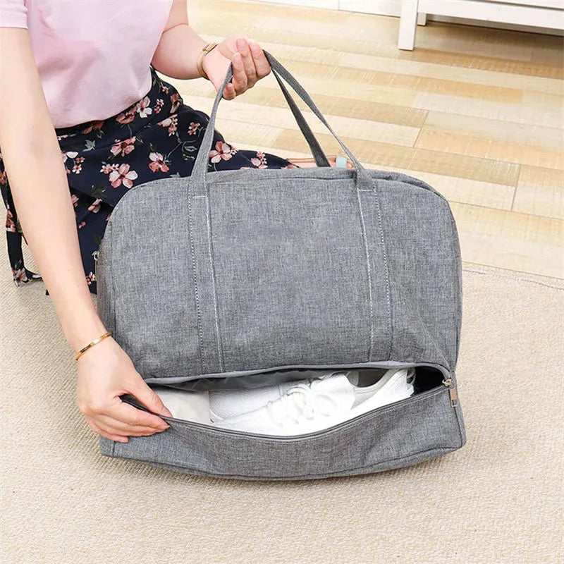 Double-Layer Waterproof Travel Bag for Gym & Swimming -Portable Handheld Dry/Wet Separation Cosmetic Toiletry Storage Unisex Bag
