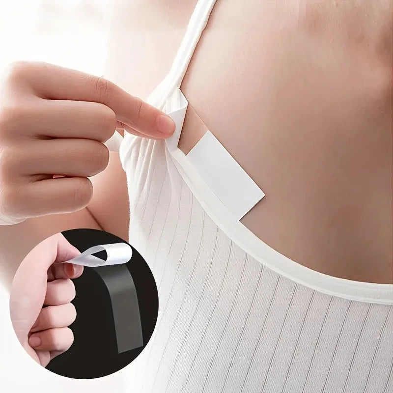 36pcs Skin Friendly Invisible Double Sided ClothingTape Anti-slip Adhesive Strips for Bra Strap Dress Anti-exposure Garment Tape