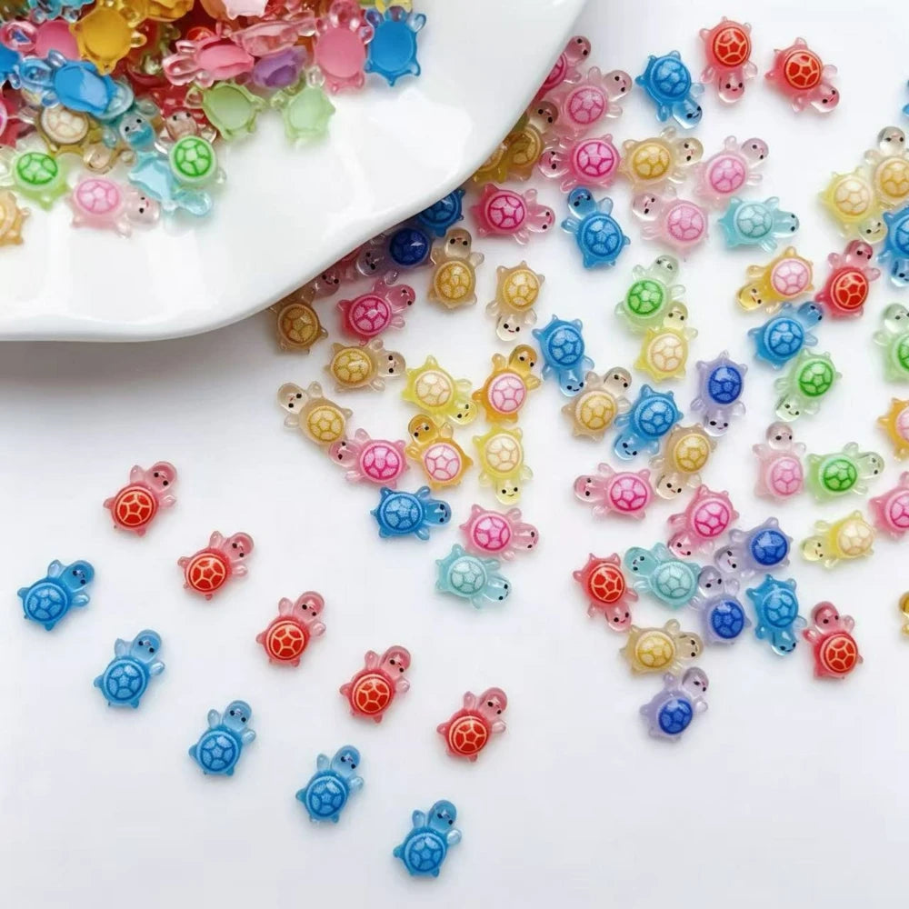 135/265 mini resin turtles, perfect for diy crafts, nail art, crafting, and miniature landscapes – figurines with plant