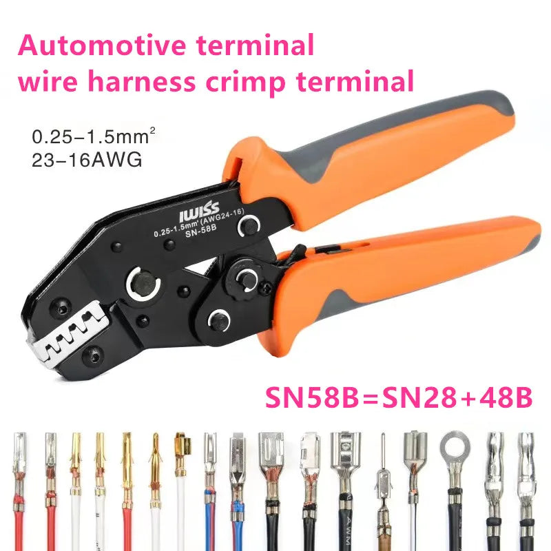 SN-58B EDM mini Multi-function Crimping pliers set dupont crimp tool clamp terminals kit incloude SN-28B and SN-48B function