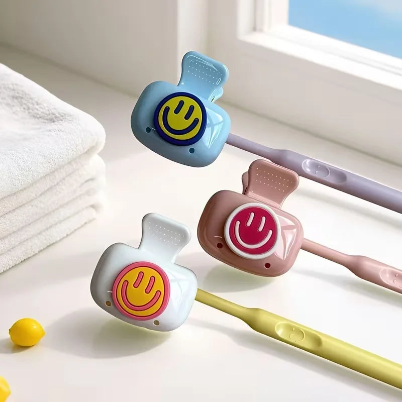 3 pieces Dopamine color scheme toothbrush storage box - A must-have toothbrush travel container for both home and travel use