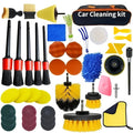 New Car Cleaning Kit Scrubber Drill Detailing Brush Set Air Conditioner Vents Towel Polisher Car Auto Detailing Tools