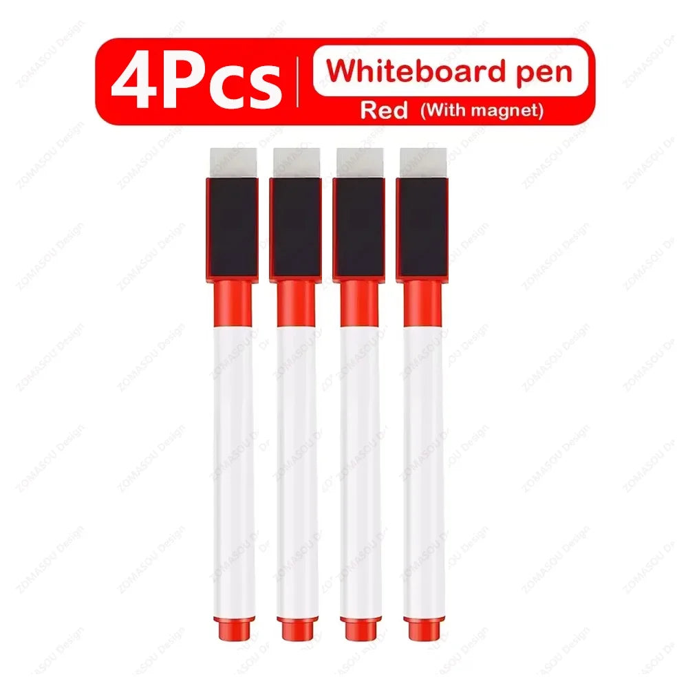 1-48Pcs Magnetic Erasable Whiteboard Pen Color Options Numbering Stationery Office Teaching Supplies for Blackboard Student Note