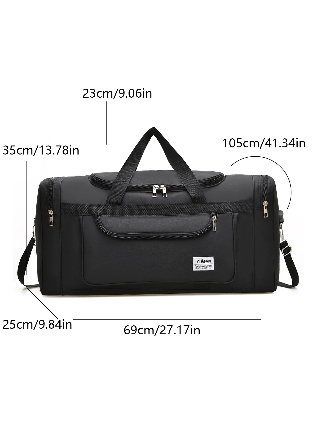1 Piece Multi-Pocket Sports Crossbody Bag Storage Travel Bag