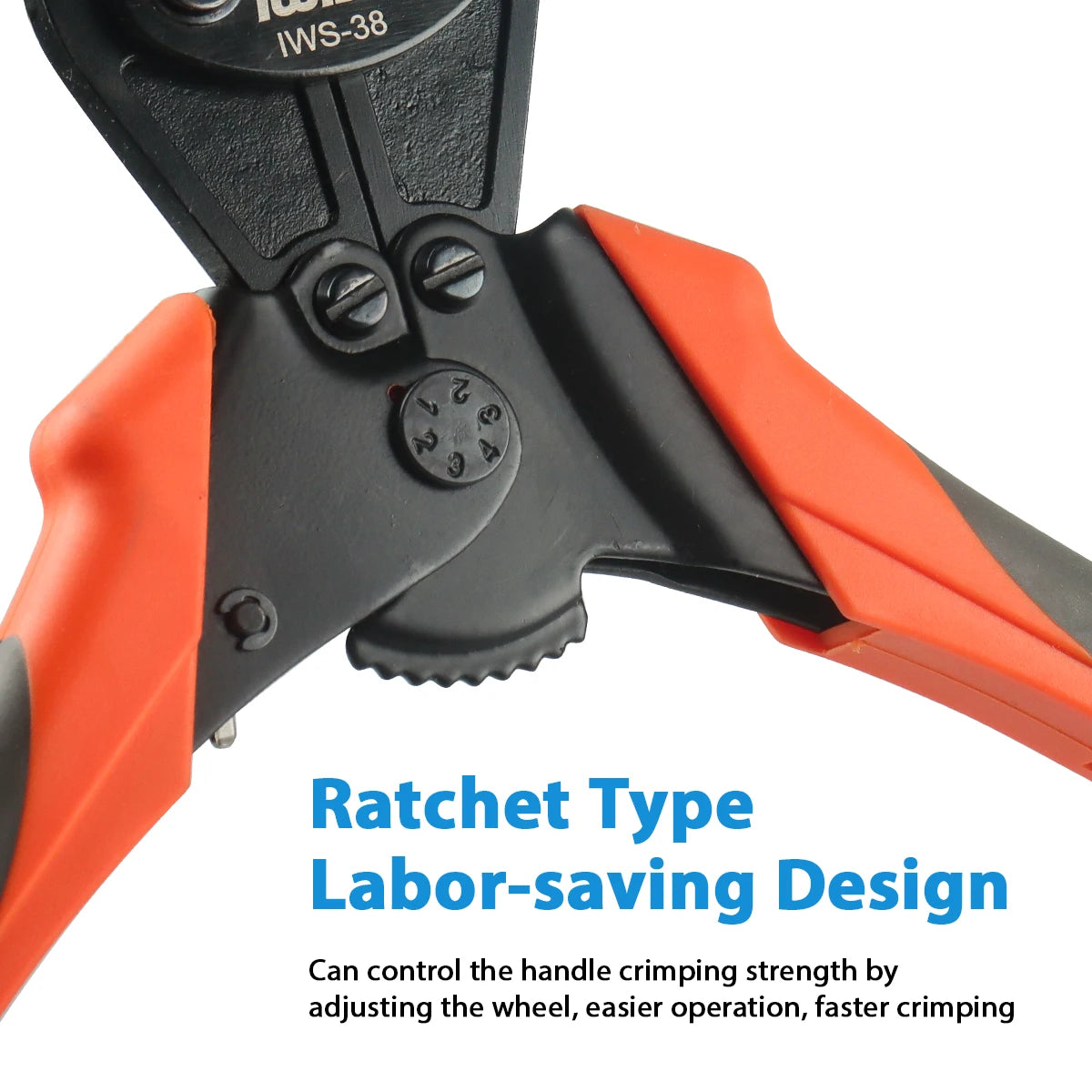 IWS-6/8/16/38 crimper plier Ratchet Crimping Tool for Non-Insulated Terminals 1.25-38MM² Polished Jaw Pressure regulating de